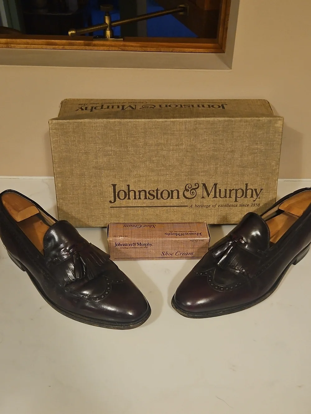 Johnston & Murphy Men’s Tassel Loafers in Dark Brown Leather